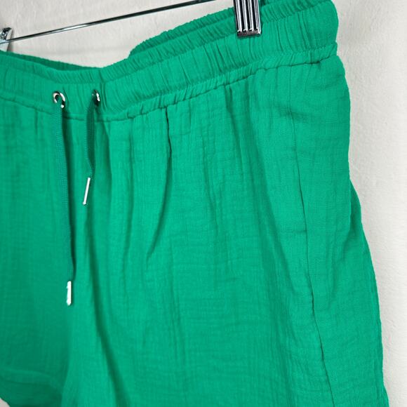 NWOT Amazon Two Piece Long Sleeve Button Down Shirt and Shorts Matching Set Lg - Picture 13 of 16